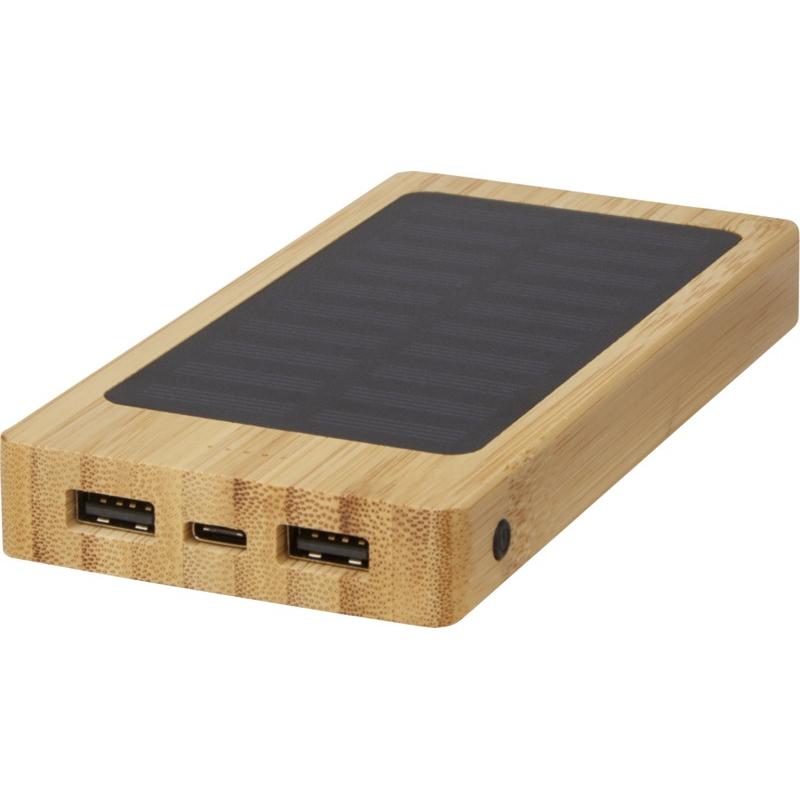 Image of Alata 8000Mah bamboo solar power bank